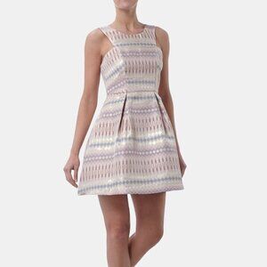 BCBGeneration Pastel Pink Multicolor Patterned Mini Dress